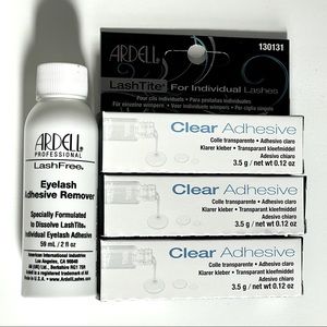 (3) x Ardell LashTite Clear Adhesive + plus (1) Ardell LashTite Remover